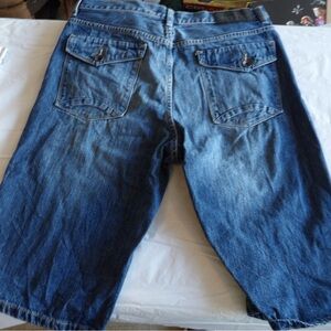 Sean John Classic Blue Denim Jean shorts Waistband Detail